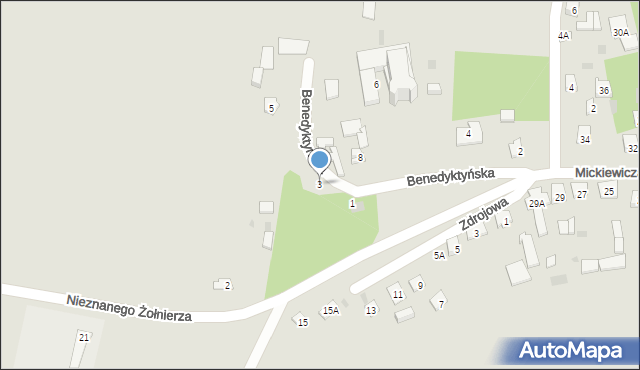 Drohiczyn, Benedyktyńska, 3, mapa Drohiczyn