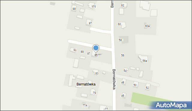 Dys, Bernatówka, 85, mapa Dys