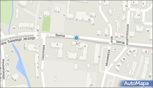 Elbląg, Bema Józefa, gen., 10, mapa Elbląga