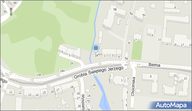 Elbląg, Bema Józefa, gen., 1a, mapa Elbląga