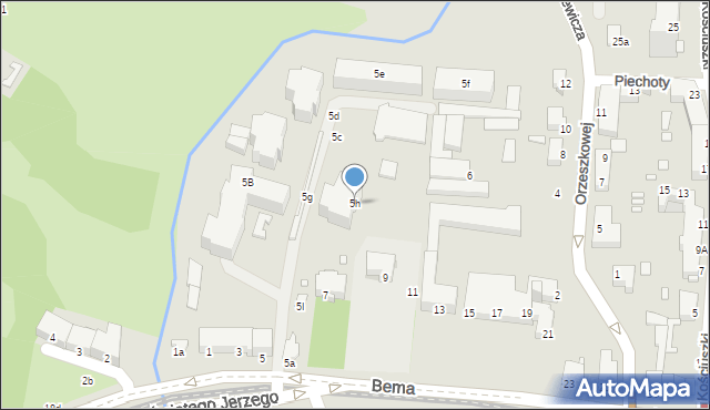 Elbląg, Bema Józefa, gen., 5h, mapa Elbląga