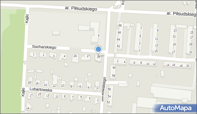 Elbląg, Beniowskiego Maurycego, 25, mapa Elbląga