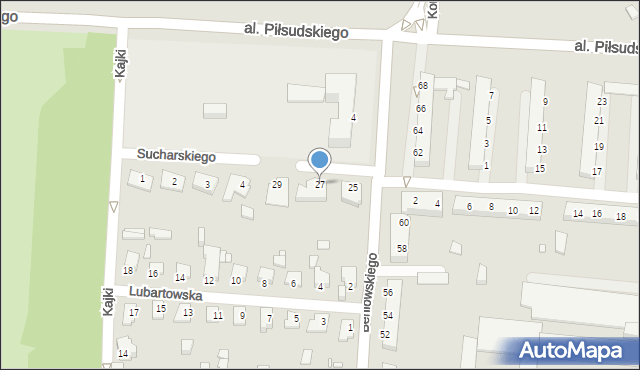 Elbląg, Beniowskiego Maurycego, 27, mapa Elbląga