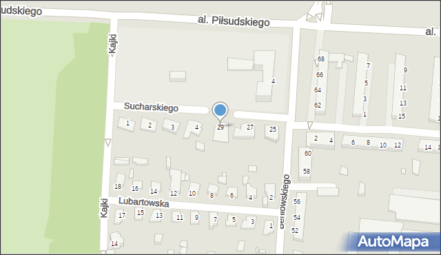 Elbląg, Beniowskiego Maurycego, 29, mapa Elbląga