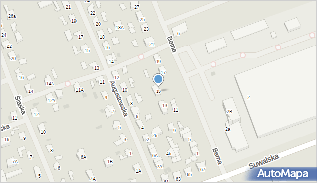 Ełk, Bema Józefa, gen., 15, mapa Ełku