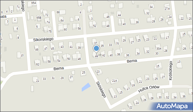 Garwolin, Bema Józefa, gen., 44, mapa Garwolin