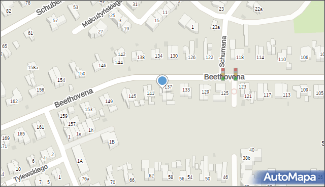 Gdańsk, Beethovena Ludwika, 139, mapa Gdańska