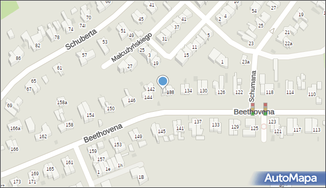 Gdańsk, Beethovena Ludwika, 140, mapa Gdańska