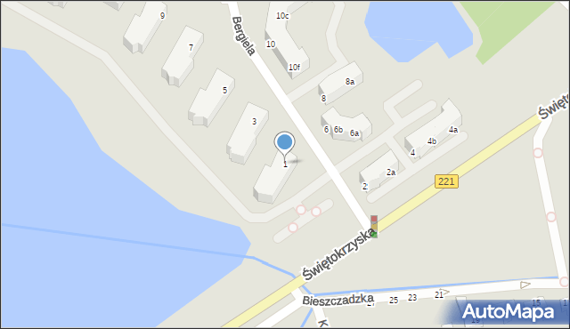 Gdańsk, Bergiela Konstantego, 1, mapa Gdańska