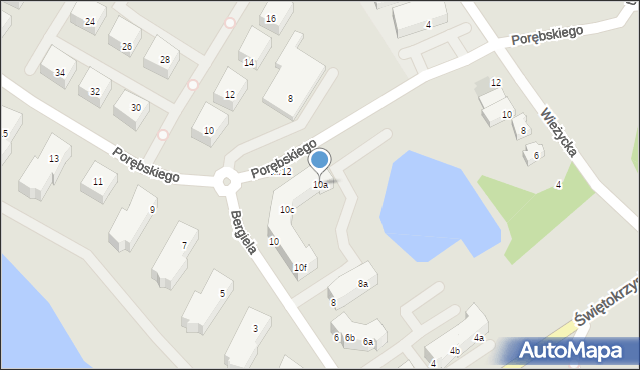 Gdańsk, Bergiela Konstantego, 10a, mapa Gdańska