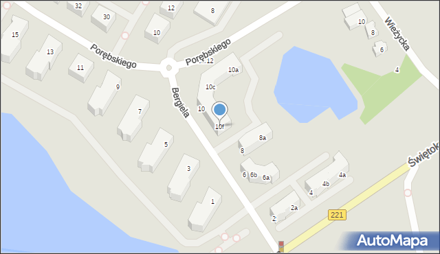 Gdańsk, Bergiela Konstantego, 10f, mapa Gdańska