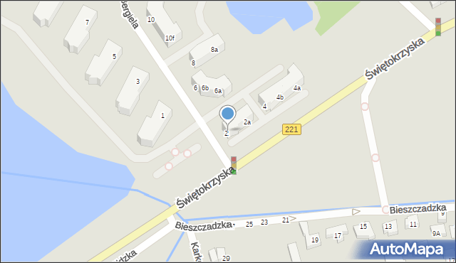 Gdańsk, Bergiela Konstantego, 2b, mapa Gdańska