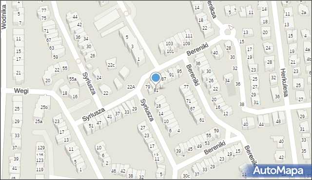 Gdańsk, Bereniki, 81, mapa Gdańska