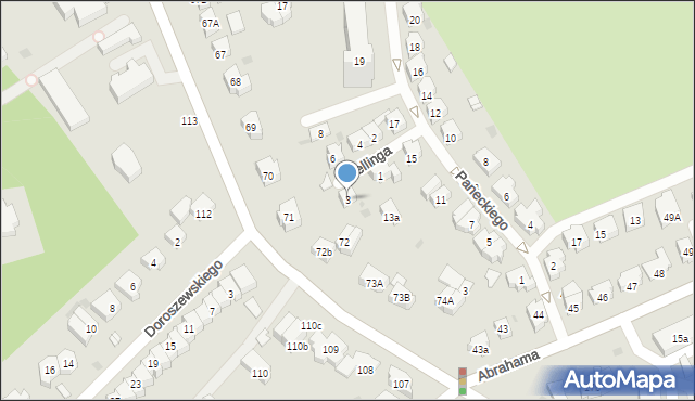 Gdańsk, Bellinga Franciszka, 3, mapa Gdańska