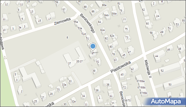 Gdańsk, Beniowskiego Maurycego, 47, mapa Gdańska