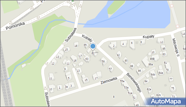 Gdańsk, Beniowskiego Maurycego, 61, mapa Gdańska