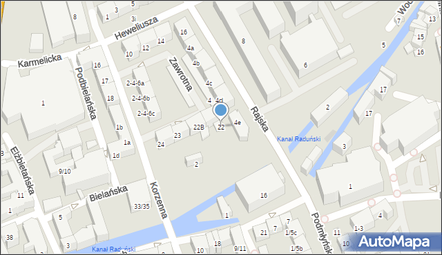 Gdańsk, Bednarska, 22, mapa Gdańska