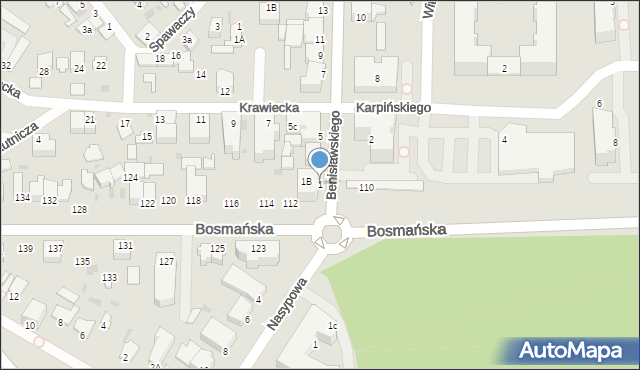 Gdynia, Benisławskiego, 1, mapa Gdyni