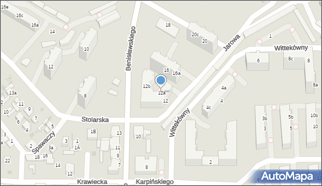 Gdynia, Benisławskiego, 12a, mapa Gdyni