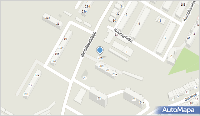 Gdynia, Benisławskiego, 22a, mapa Gdyni