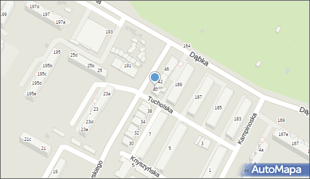 Gdynia, Benisławskiego, 40, mapa Gdyni