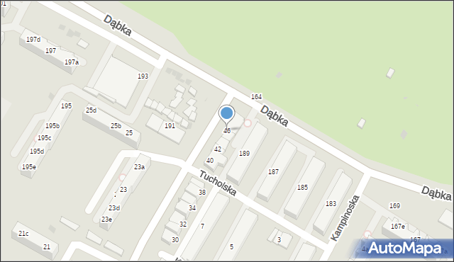 Gdynia, Benisławskiego, 46, mapa Gdyni