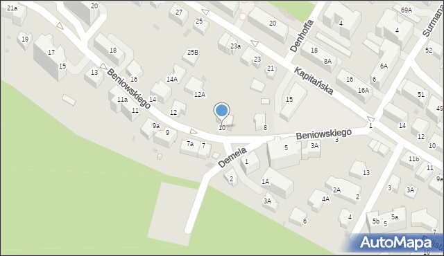 Gdynia, Beniowskiego Maurycego, 10, mapa Gdyni