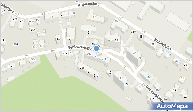 Gdynia, Beniowskiego Maurycego, 21, mapa Gdyni