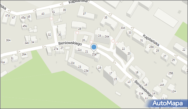 Gdynia, Beniowskiego Maurycego, 21a, mapa Gdyni