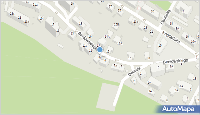 Gdynia, Beniowskiego Maurycego, 9a, mapa Gdyni