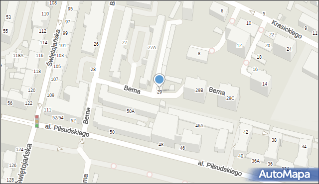 Gdynia, Bema Józefa, gen., 29, mapa Gdyni