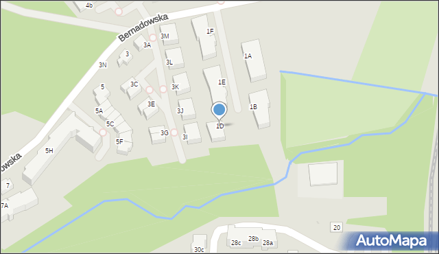 Gdynia, Bernadowska, 1D, mapa Gdyni