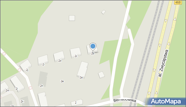 Gdynia, Bernadowska, 2b, mapa Gdyni