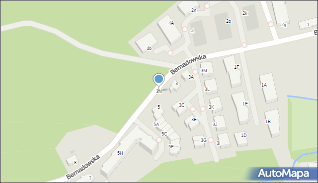 Gdynia, Bernadowska, 3N, mapa Gdyni