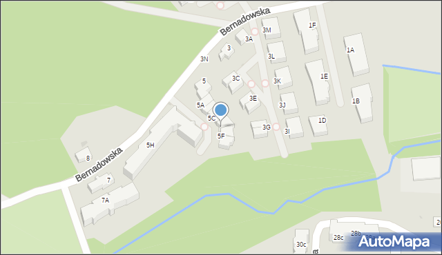 Gdynia, Bernadowska, 5E, mapa Gdyni