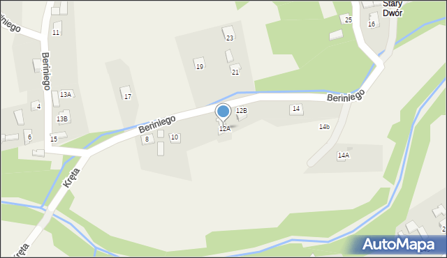 Gilowice, Beriniego Józefa, 12A, mapa Gilowice