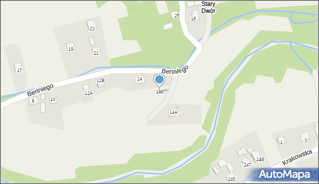 Gilowice, Beriniego Józefa, 14b, mapa Gilowice