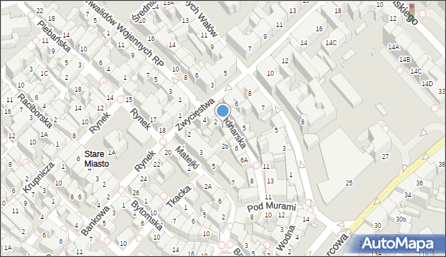 Gliwice, Bednarska, 2A, mapa Gliwic