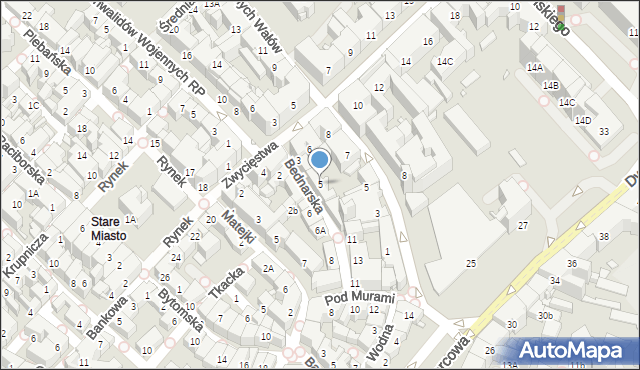 Gliwice, Bednarska, 5, mapa Gliwic