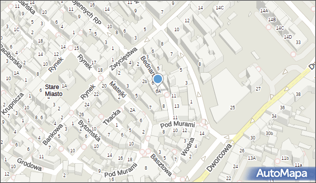 Gliwice, Bednarska, 6A, mapa Gliwic
