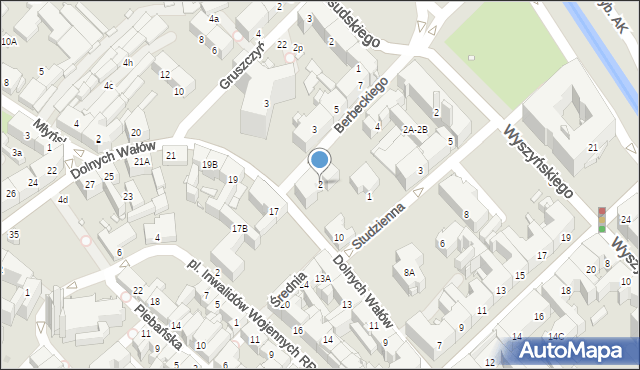Gliwice, Berbeckiego Leona, gen., 2, mapa Gliwic