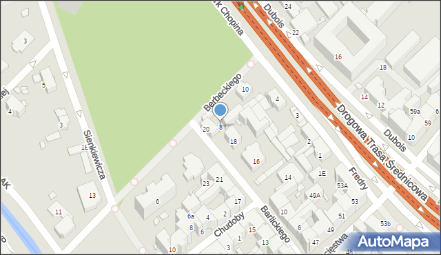 Gliwice, Berbeckiego Leona, gen., 8, mapa Gliwic
