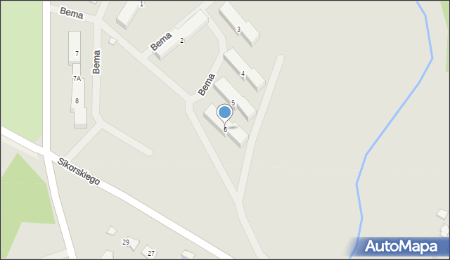 Górowo Iławeckie, Bema Józefa, gen., 6, mapa Górowo Iławeckie