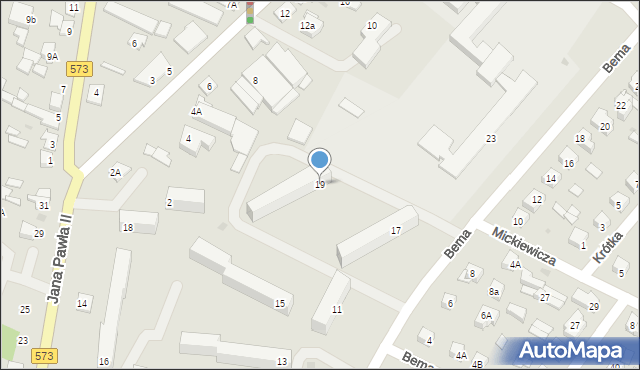 Gostynin, Bema Józefa, gen., 19, mapa Gostynin