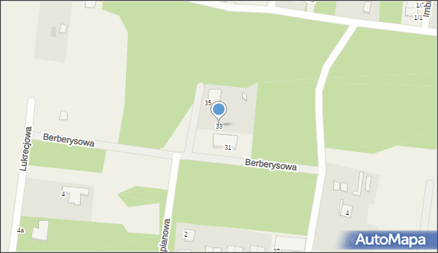 Grabówka, Berberysowa, 33, mapa Grabówka