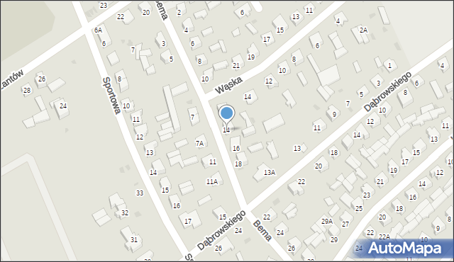 Grajewo, Bema Józefa, gen., 14, mapa Grajewo