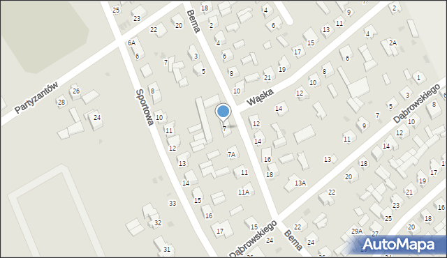 Grajewo, Bema Józefa, gen., 7, mapa Grajewo