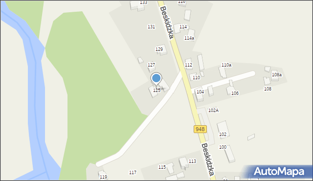 Grojec, Beskidzka, 125, mapa Grojec