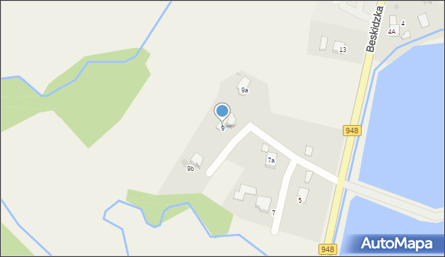 Grojec, Beskidzka, 9, mapa Grojec