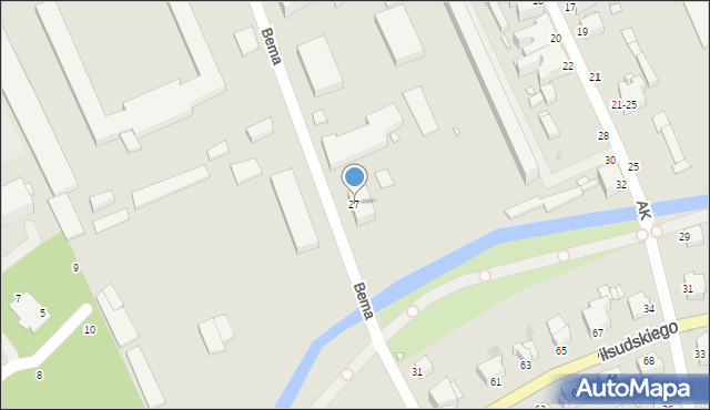 Grudziądz, Bema Józefa, gen., 27, mapa Grudziądza